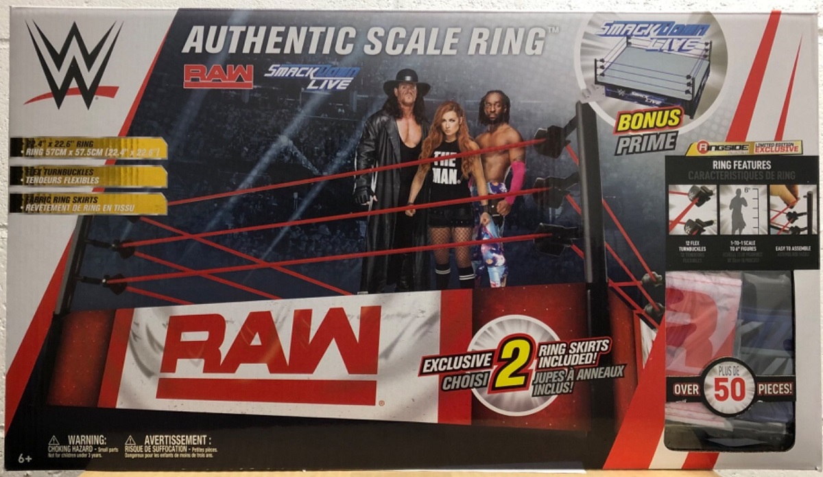 WWE RAW Smack Down Authentic Scale Ringside Exclusive Wrestling Ring
