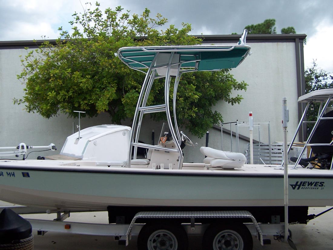 Custom Marine TTops for Center Consoles by Action Welding