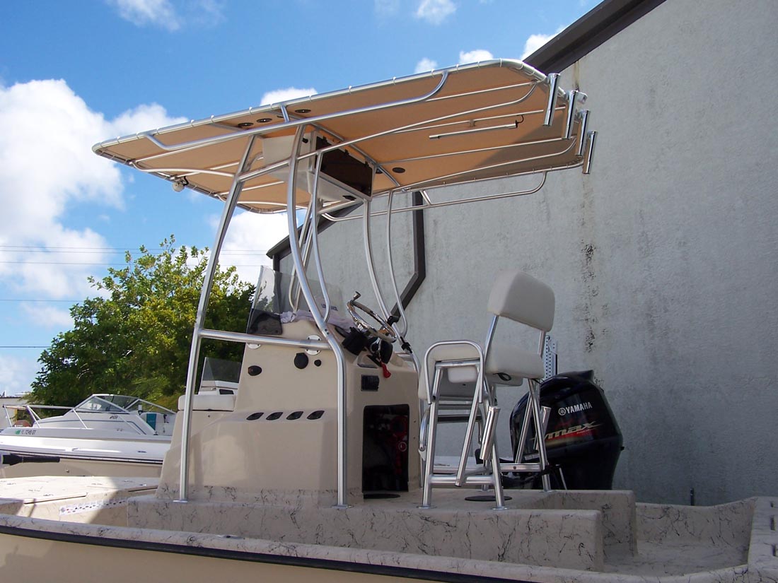 Custom Marine TTops for Center Consoles by Action Welding