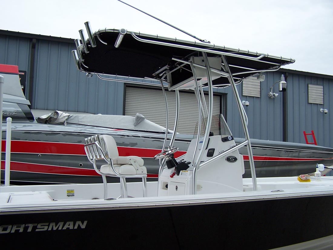 Custom Marine TTops for Center Consoles by Action Welding