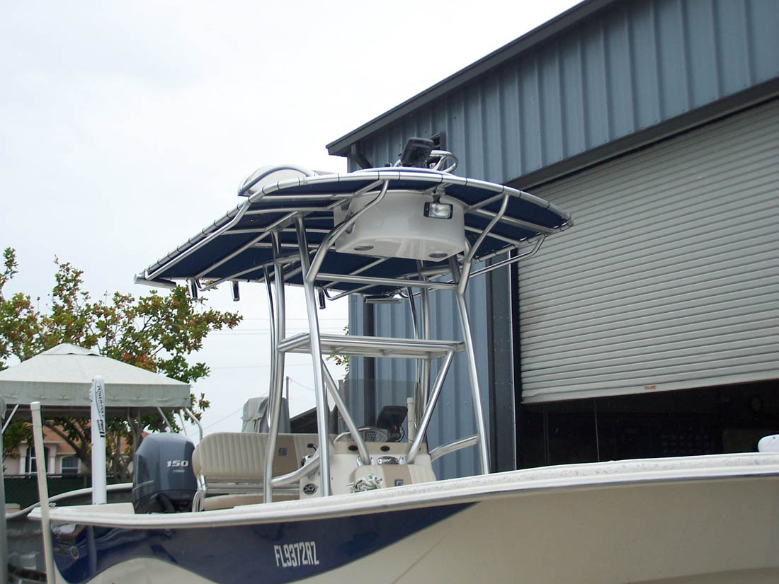 Upper Helm TTowers on Center Consoles for the Carolina Skiff