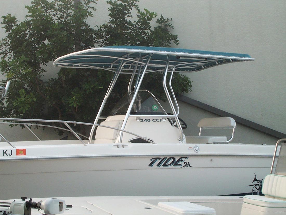 Custom Marine TTops for Center Consoles by Action Welding