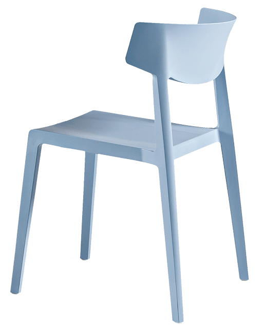 Silla para Espacios Colectivos Wing de Actiu. Estilo Vintage