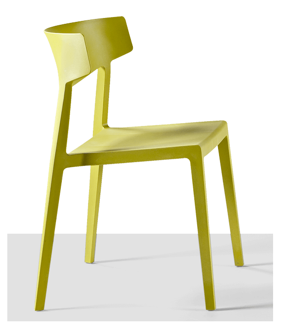 Silla para Espacios Colectivos Wing de Actiu. Estilo Vintage