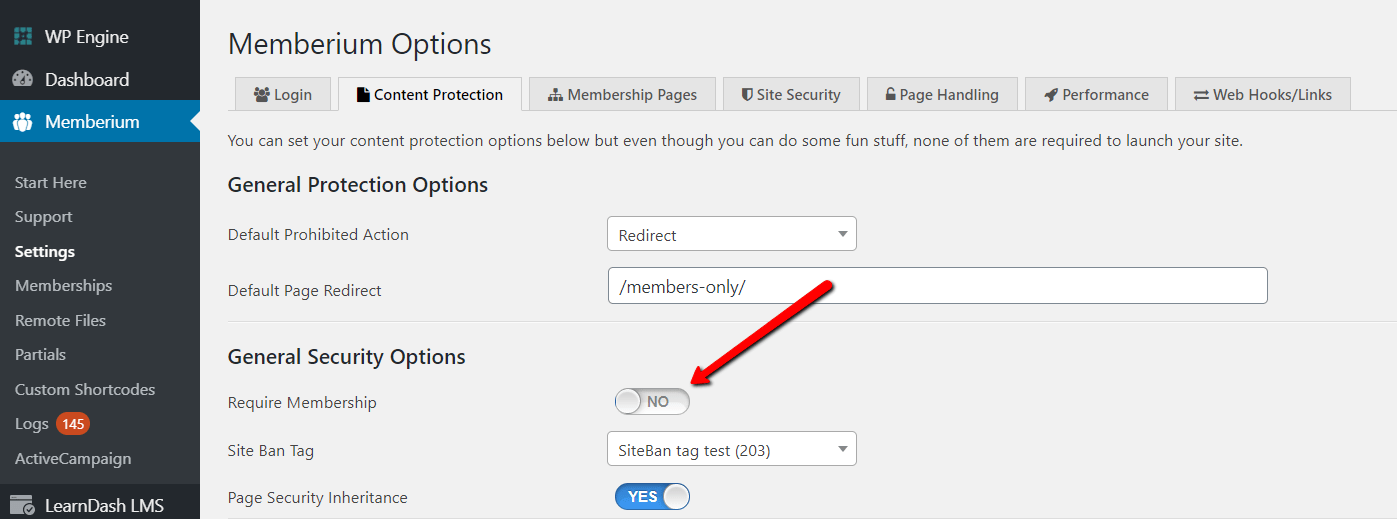 Require Membership to Login