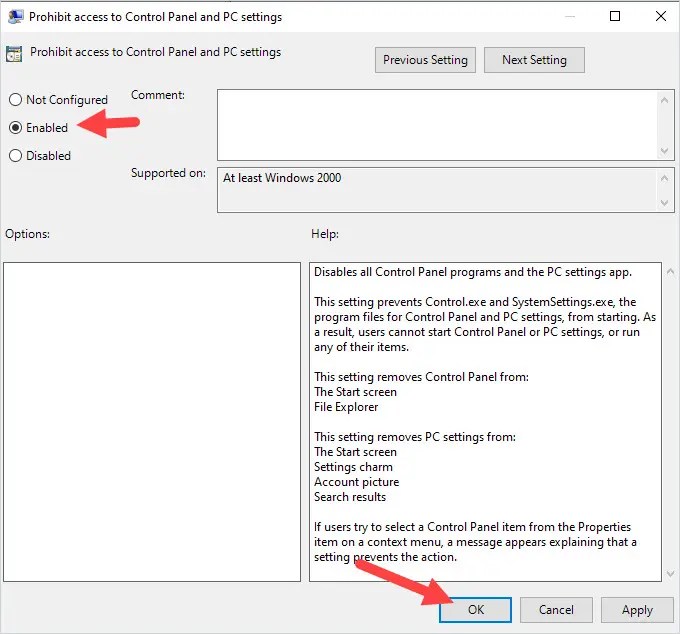 Restrict Control Panel Access using Group Policy Active Directory Pro