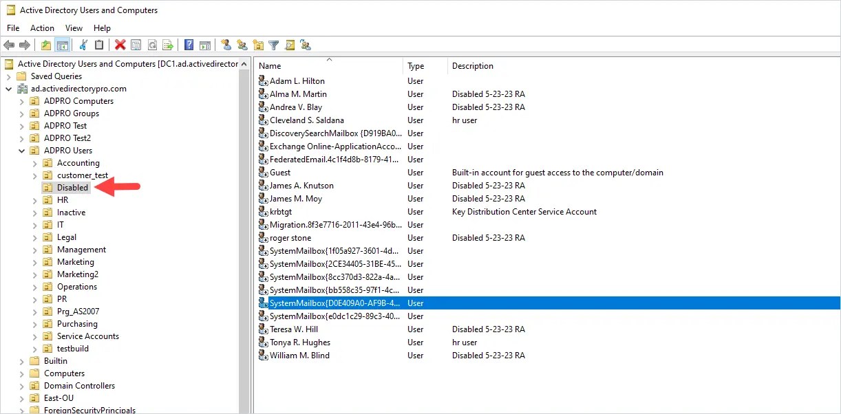 Move Disabled Users to OU (2 Easy Steps) Active Directory Pro