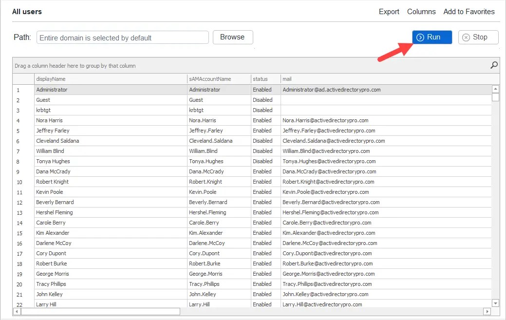 Search and Find Email Addresses in Active Directory