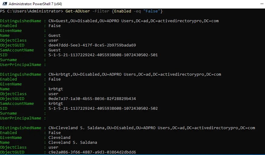 How to Find Disabled Active Directory User Accounts