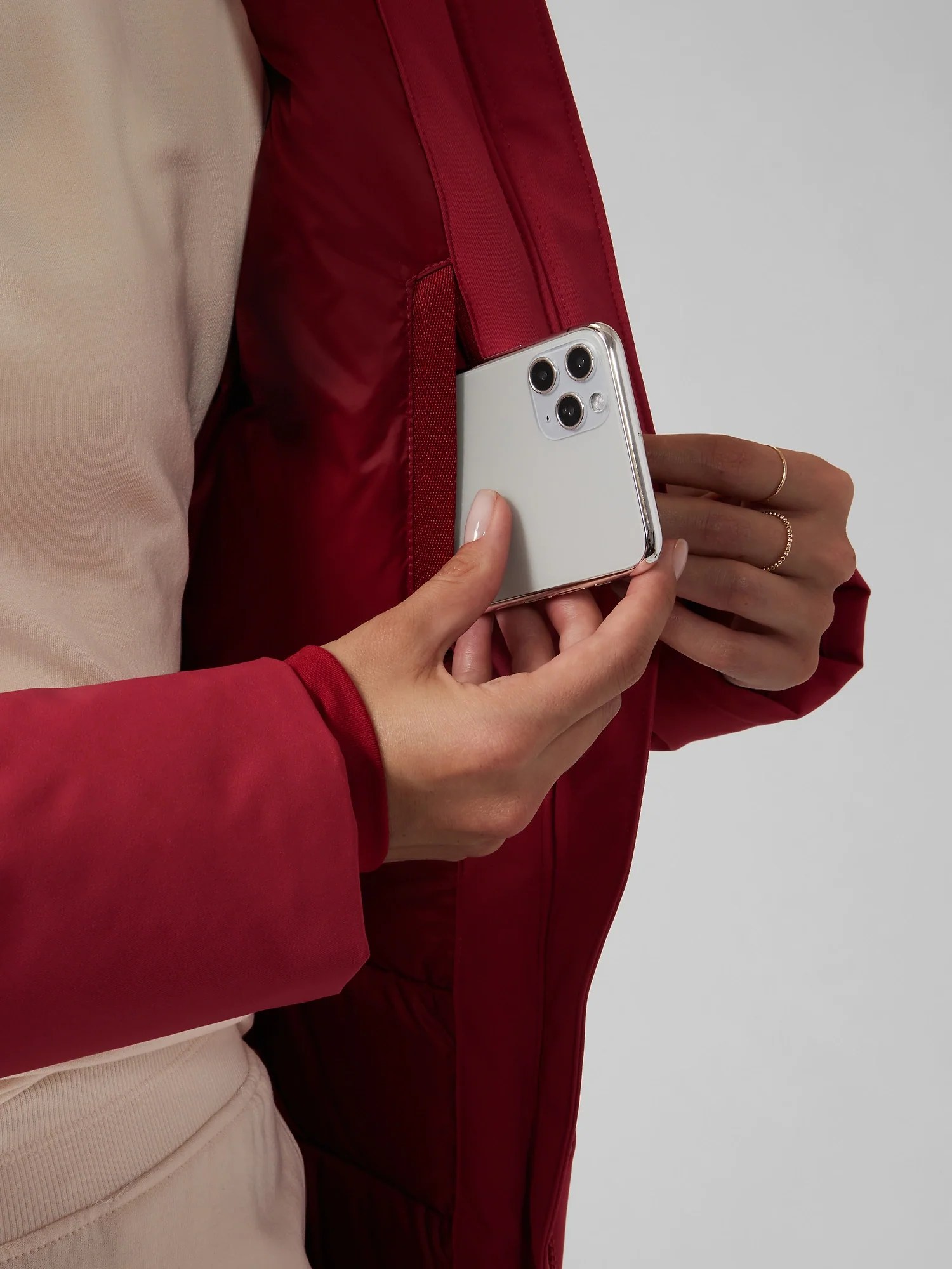 ATHLETA Rainout Outbound Parka, Decadent Red Activejoyboutique