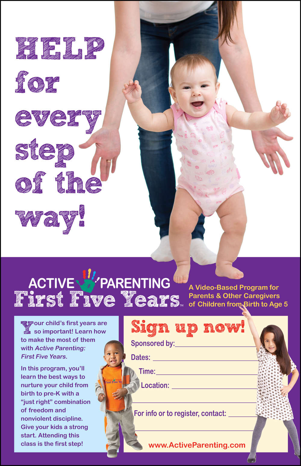Active Parenting First Five Years Course Announcement Poster Active Parenting