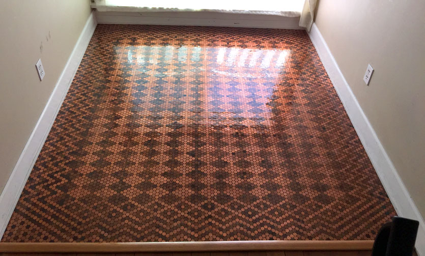 Dimension of a pennies in a square foot Active Property Care