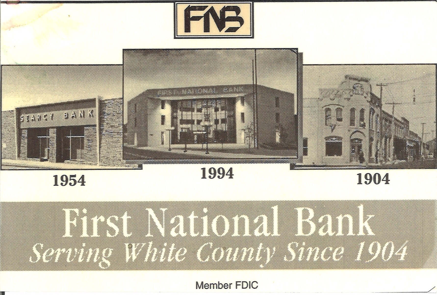 First National Bank through the years. Searcy AR. 1904