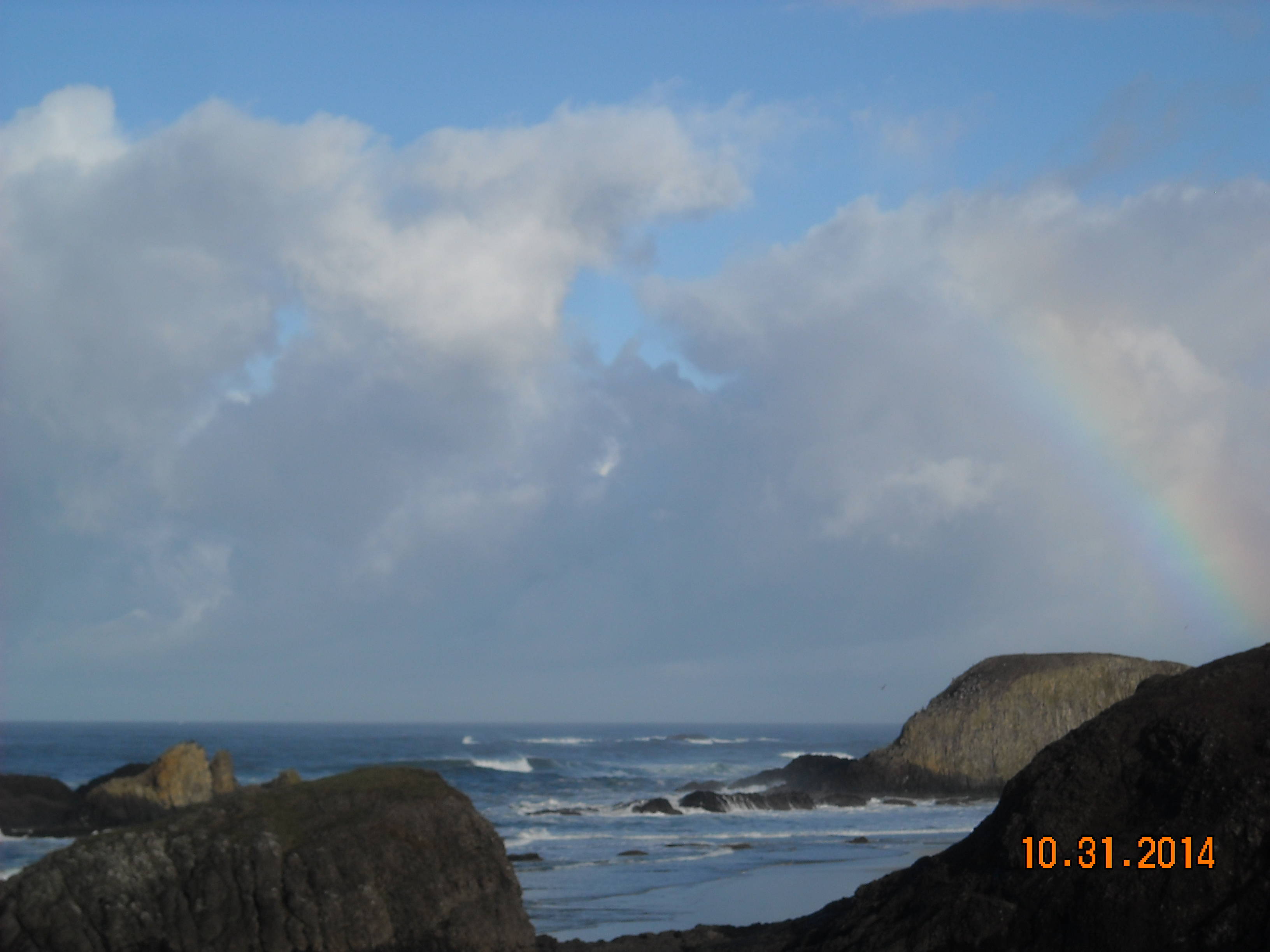 Seal Rock Oregon is "scary pretty" today!