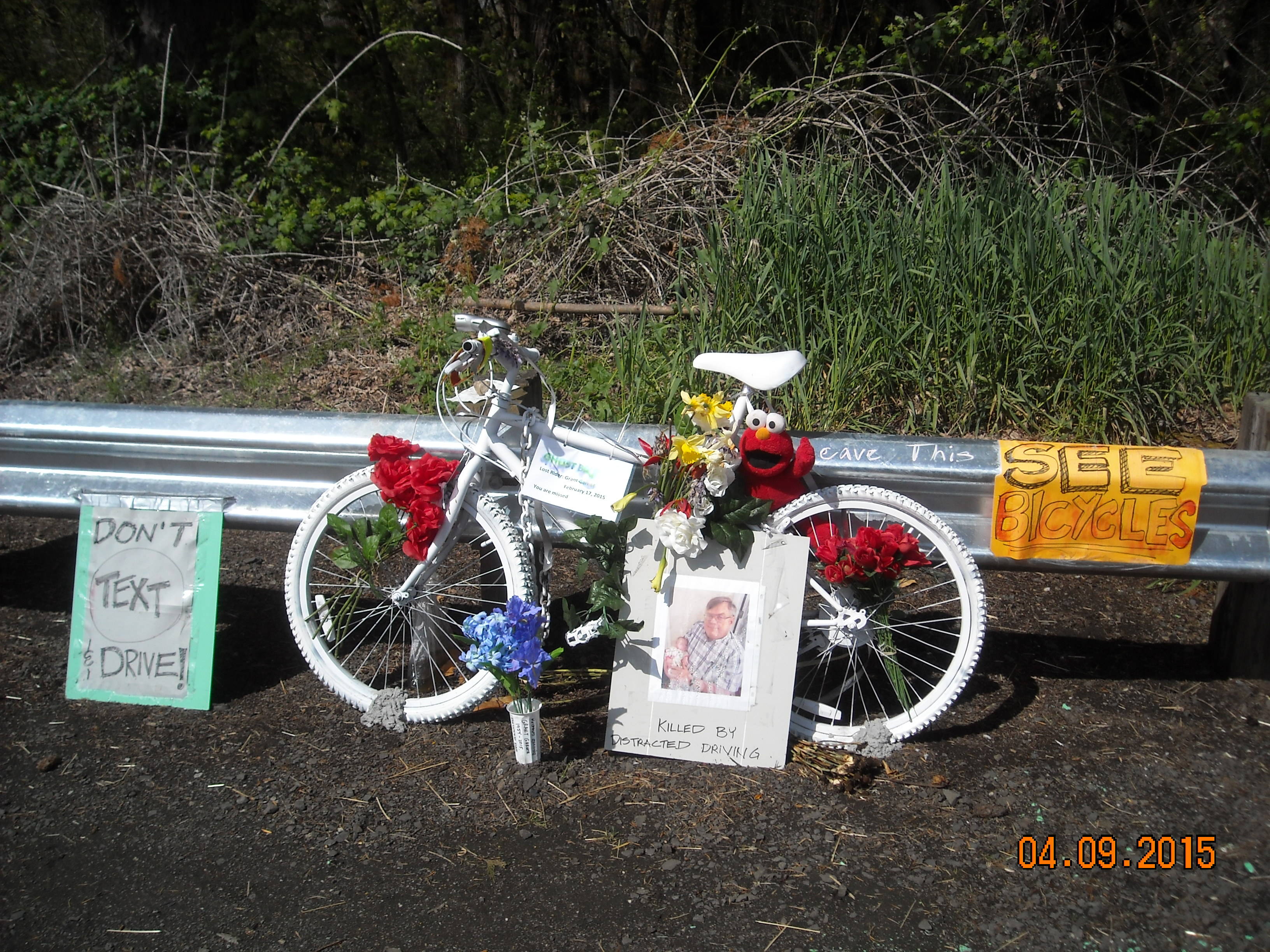 I saw a "ghost bike" and it scared me.