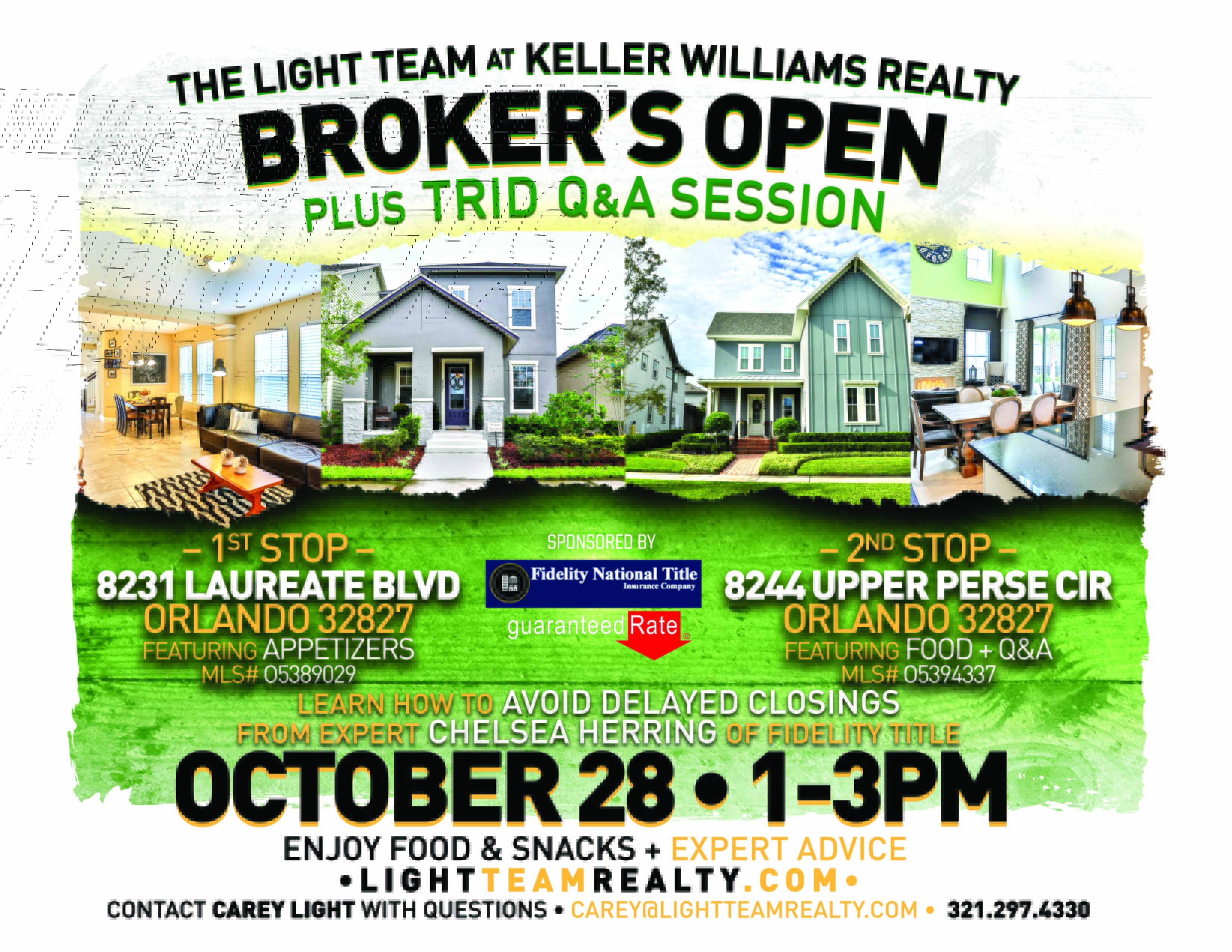 Brokers Open in Laureate Park October 28, 2015