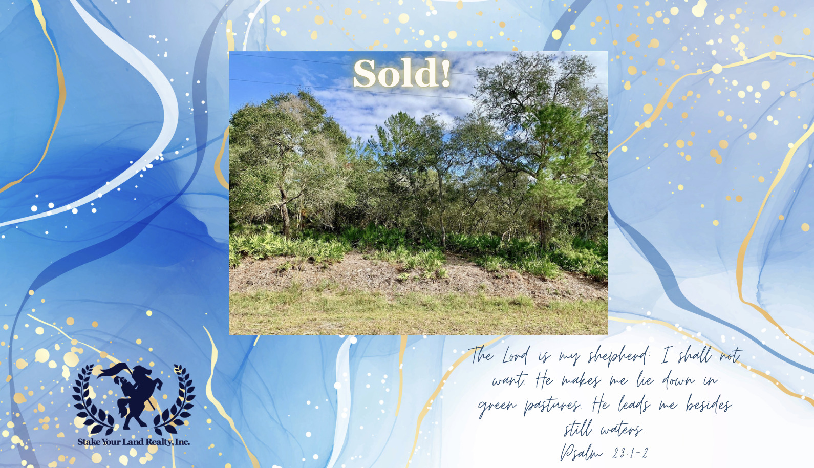 Just Sold acre parcel in Royal Trails Subdivision!