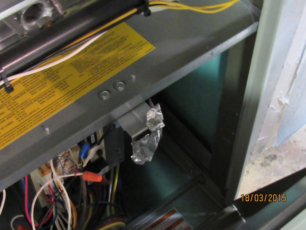 Taped Blower Door Safety Switch