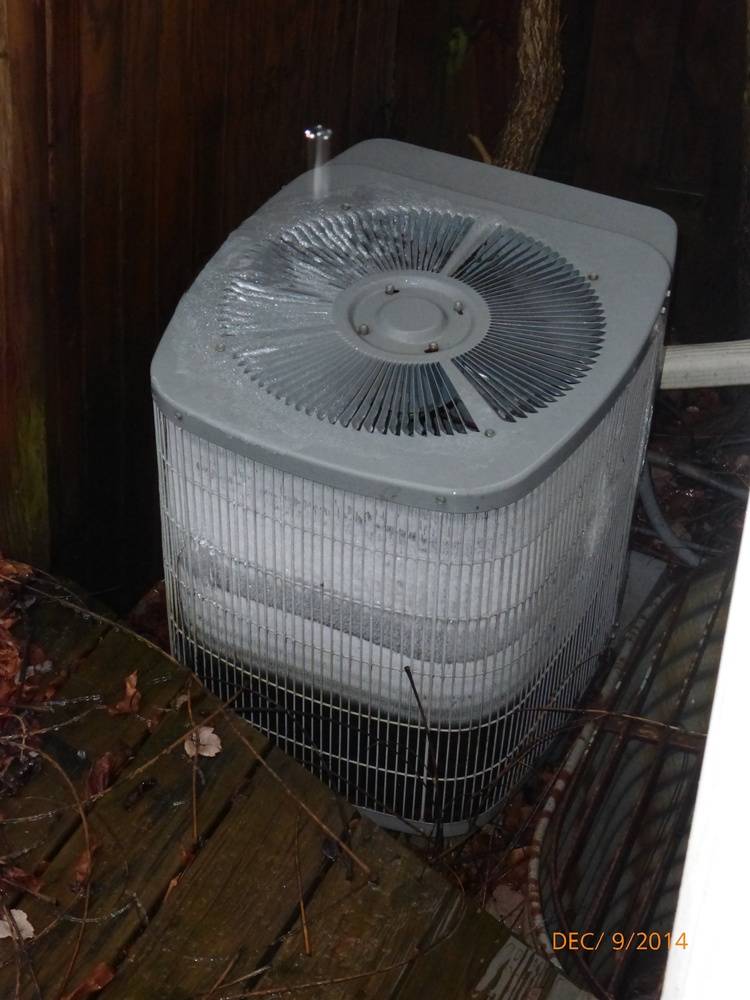 The Heat Pump Was Looking Like It Is Covered In Ice