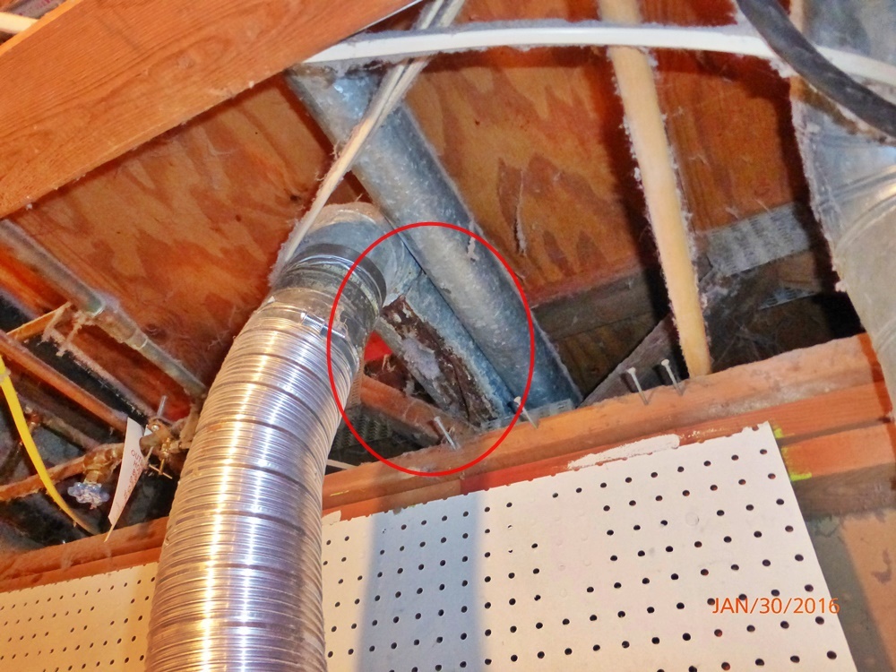 This Dryer Vent Leak Did Not Need A Thermal Camera, But