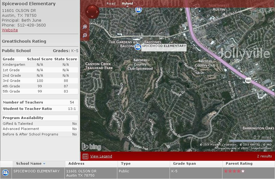 Homes Near Spicewood Elementary School in Austin TX
