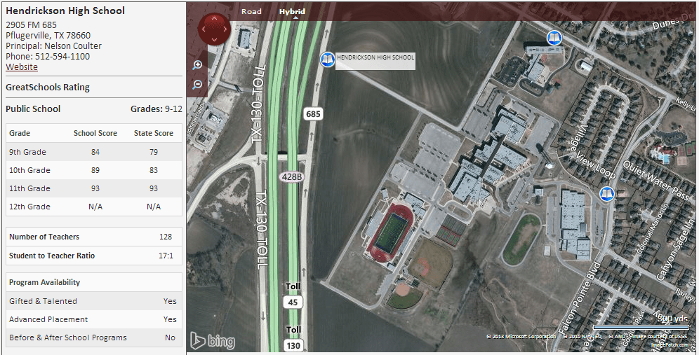 Homes near Hendrickson High School in Pflugerville Texas