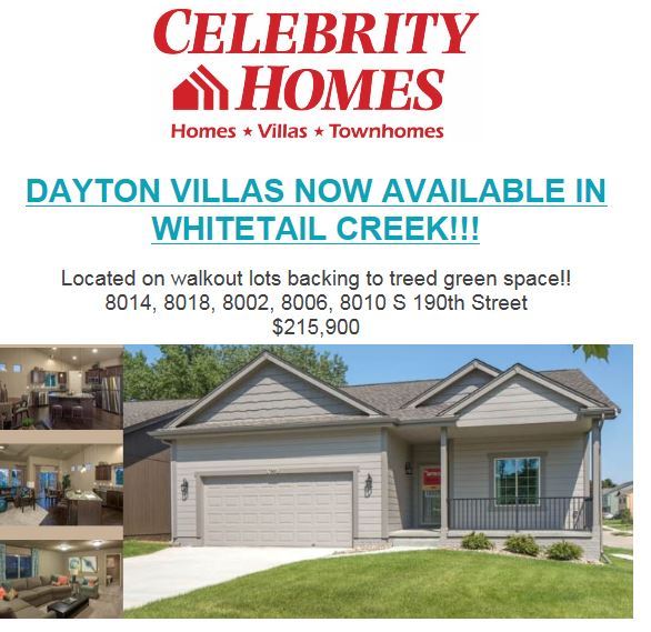 Celebrity Homes Ranch Villas Now Available in Gretna, N