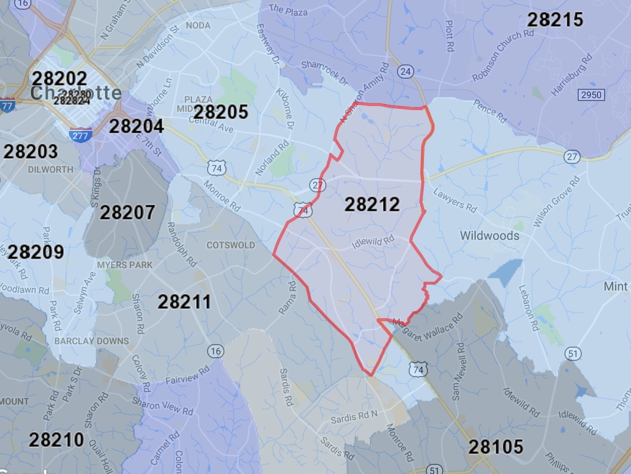 Zip Code Map Of Charlotte Nc Charlotte, NC's "Hottest" Zip Codes For Home Prices