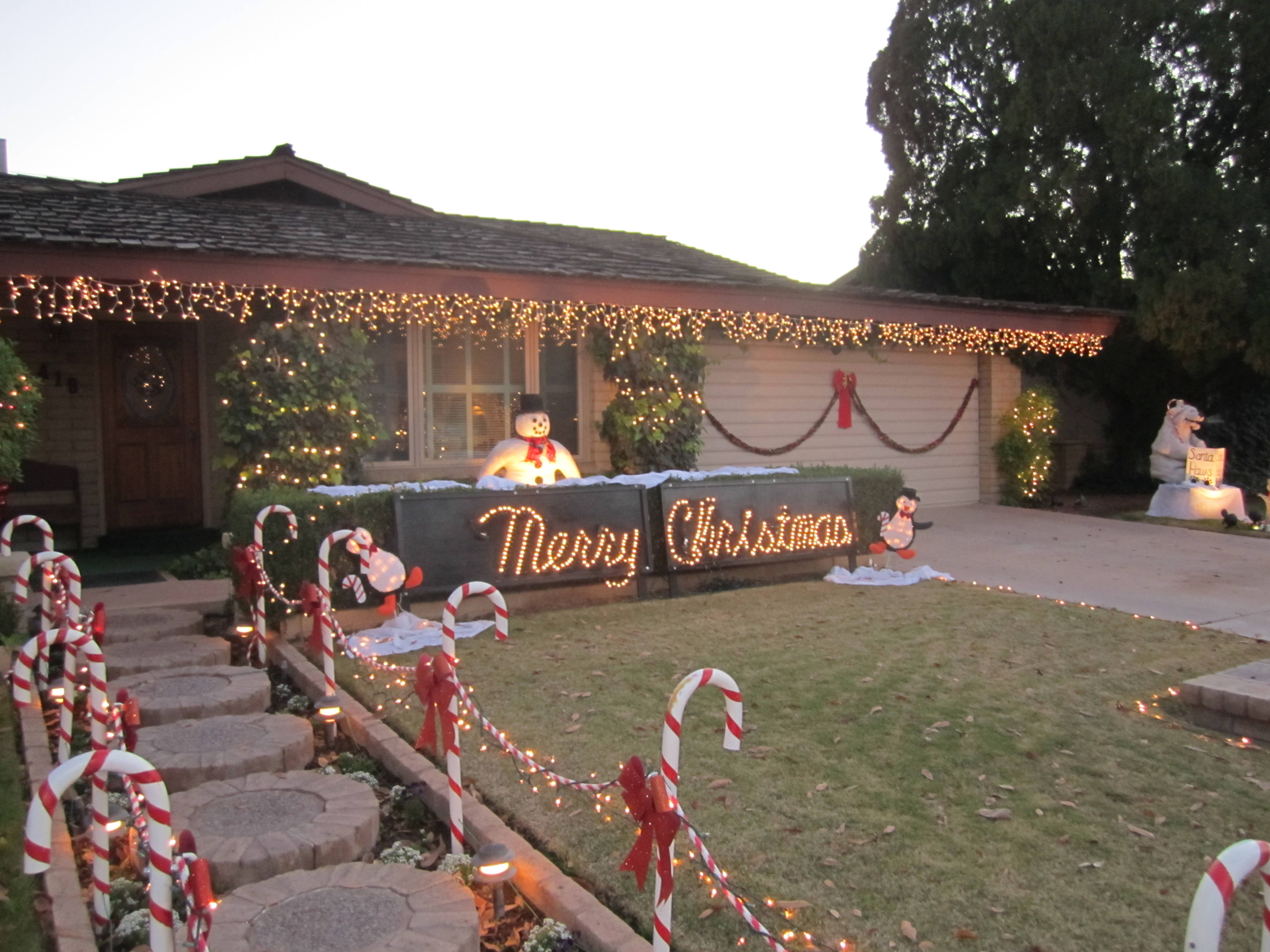 Front Yard Christmas Card to the Neighborhood