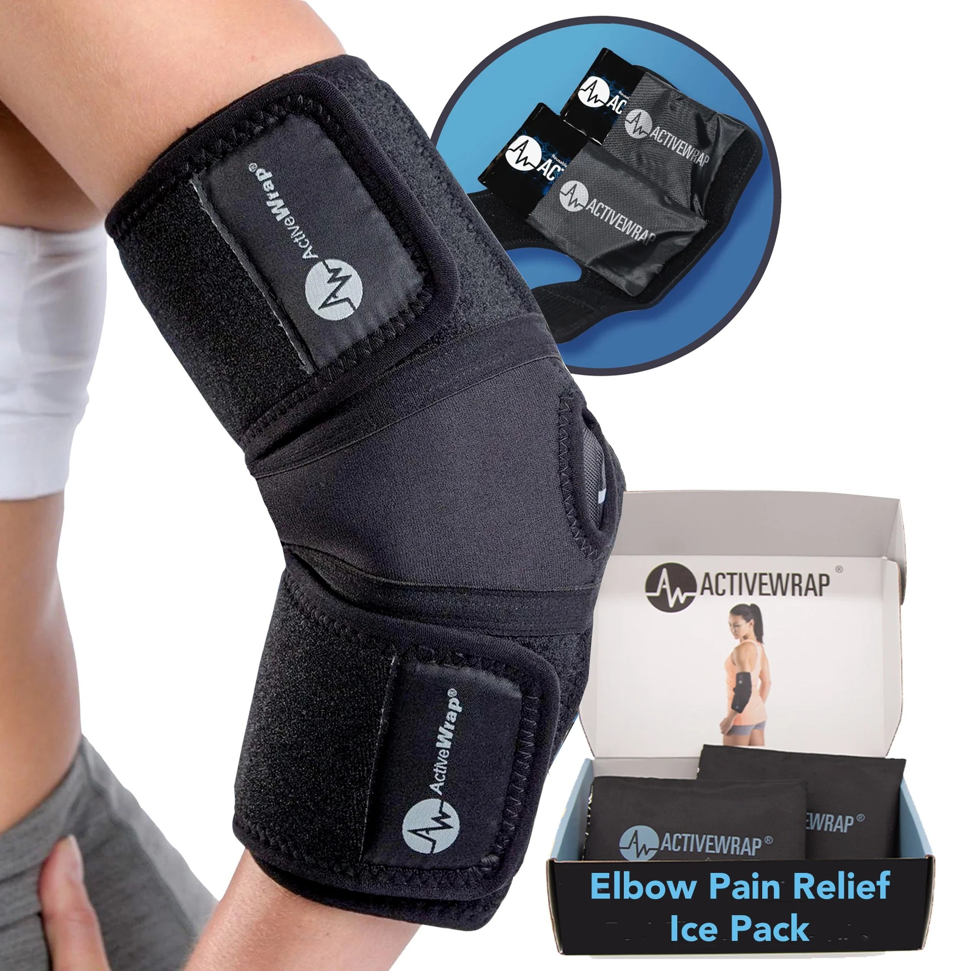 Elbow Wraps Ice & Heat Packs (Allin1) ActiveWrap®