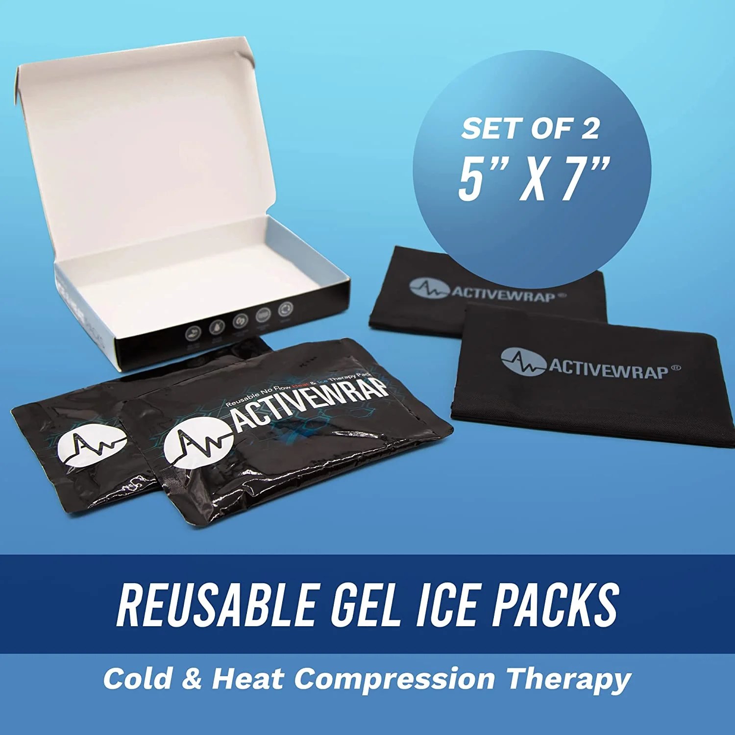 Small Heat & Ice Pack Reusable Hot Cold Therapy Pack ActiveWrap