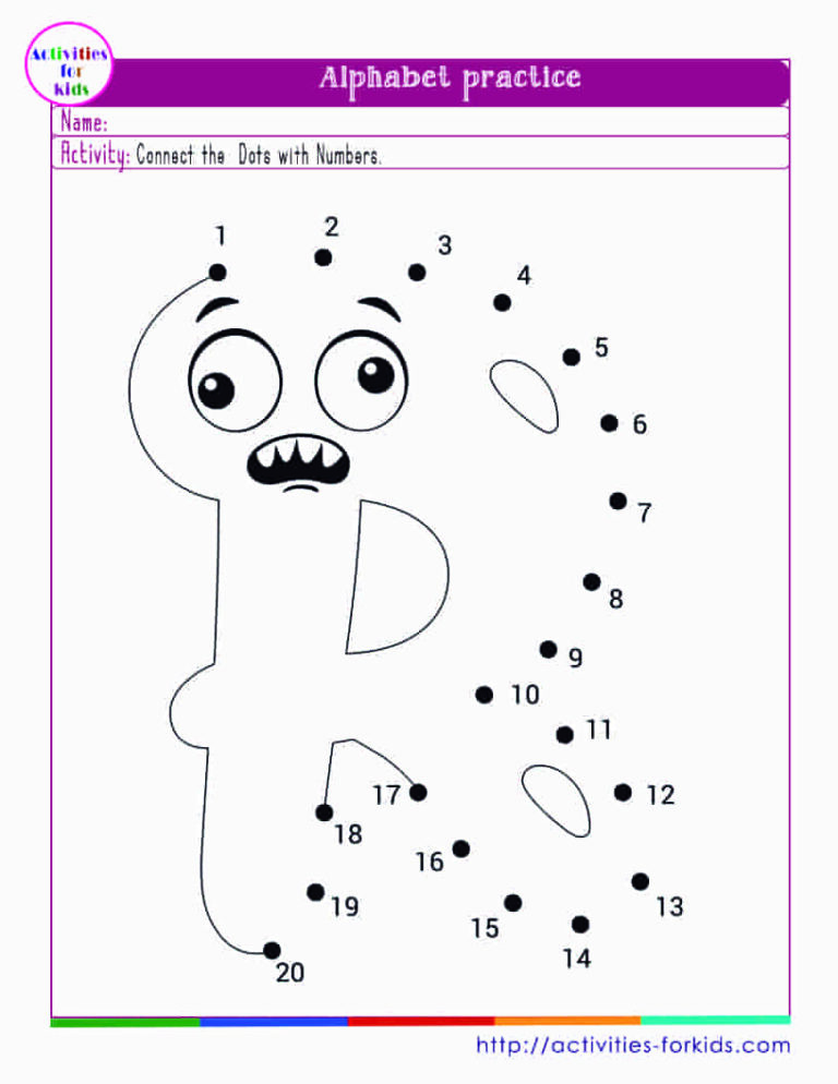 Alphabet Dot to Dot Worksheets (Free printables)