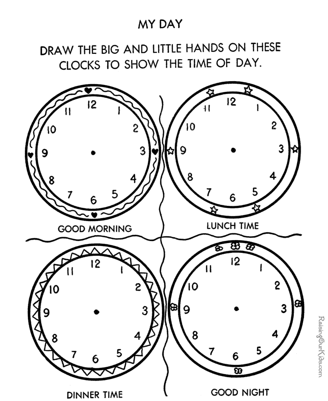 Learn to tell time clock 061