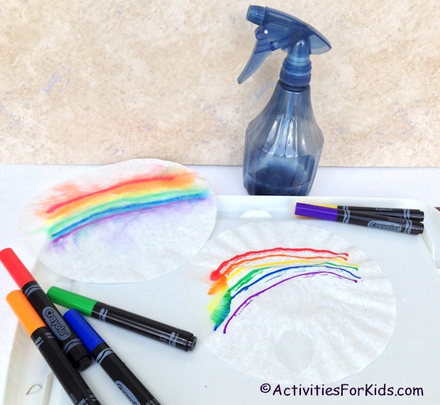 Coffee Filter Rainbow Craft for St. Patrick's Day