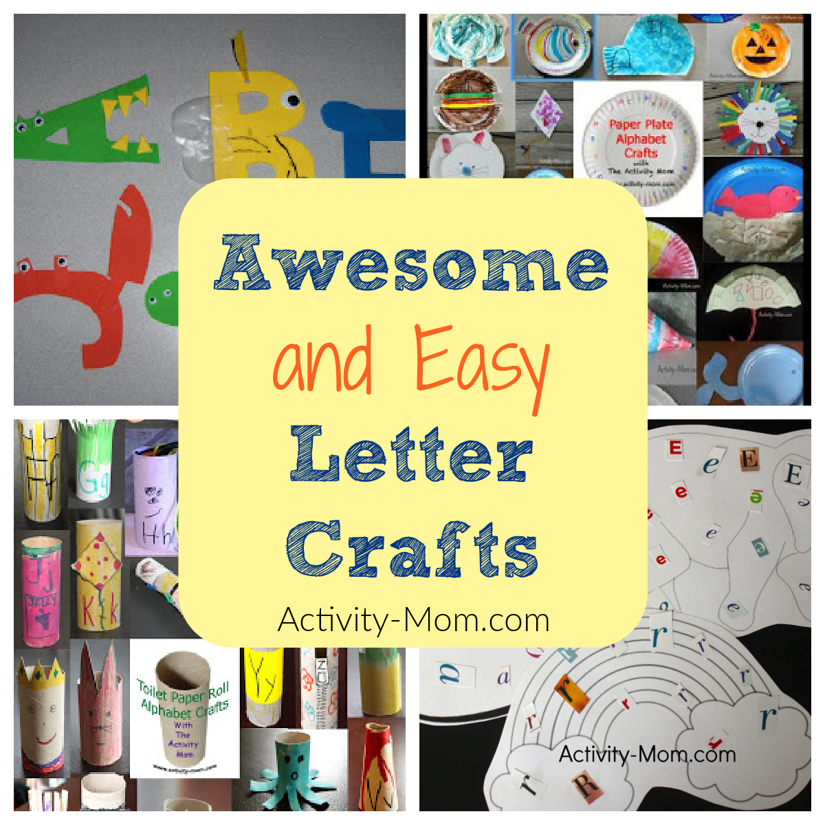 Fun Uppercase Letter Crafts for Kids The Activity Mom