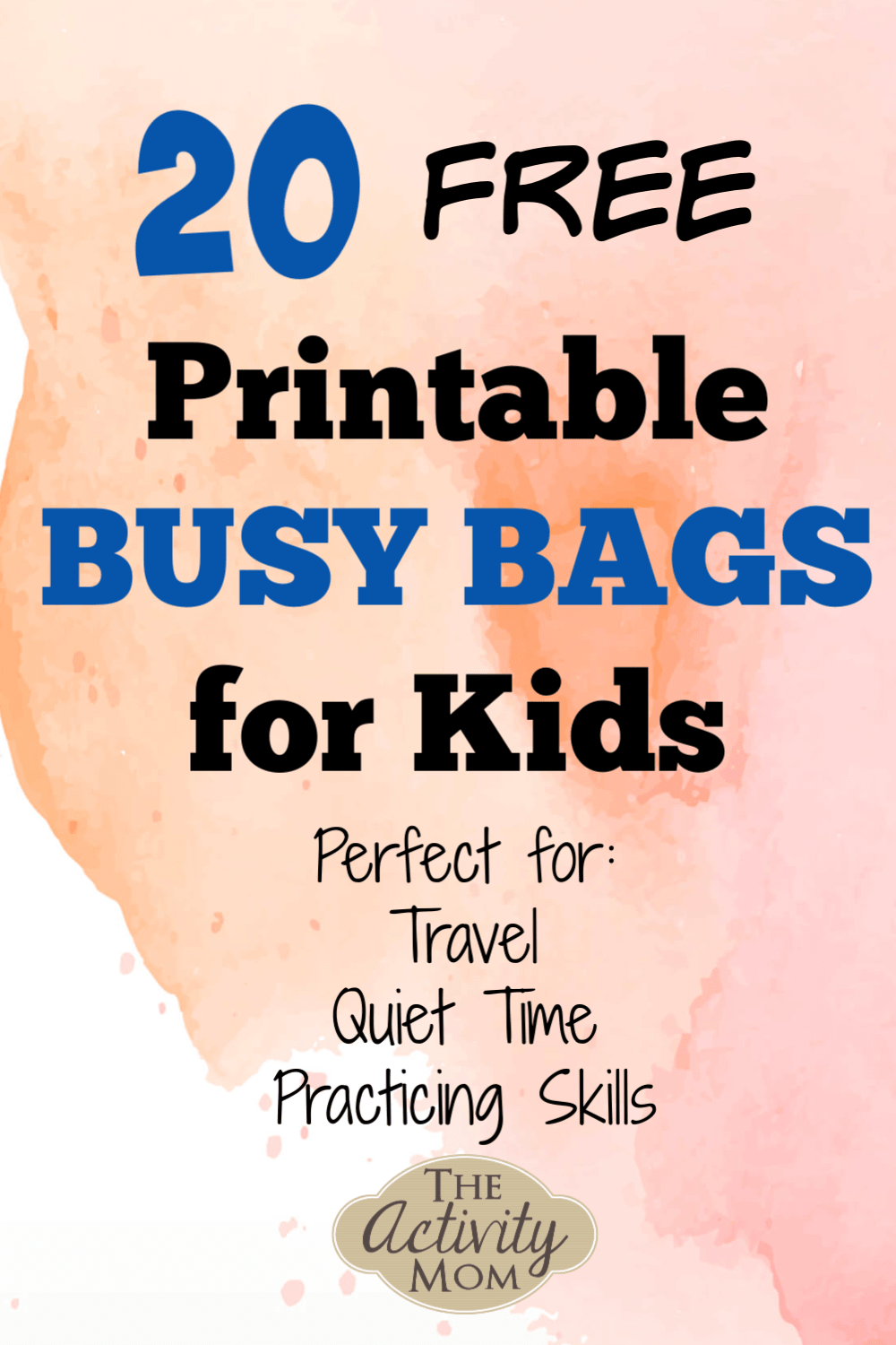 20 Free Printable Busy Bags
