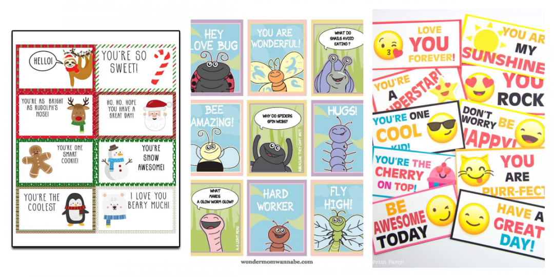 The Activity Mom FREE Printable Lunch Box Notes for the School Year
