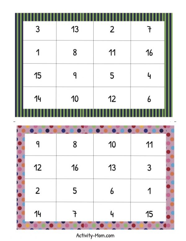 Addition Bingo Math Game (free printable) The Activity Mom
