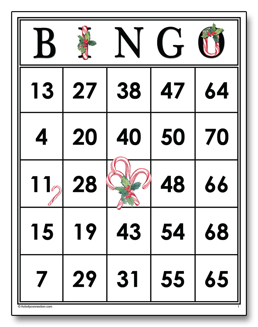Candy Cane Bingo Cards (Printable) Marketplace😊 Mergulhe na