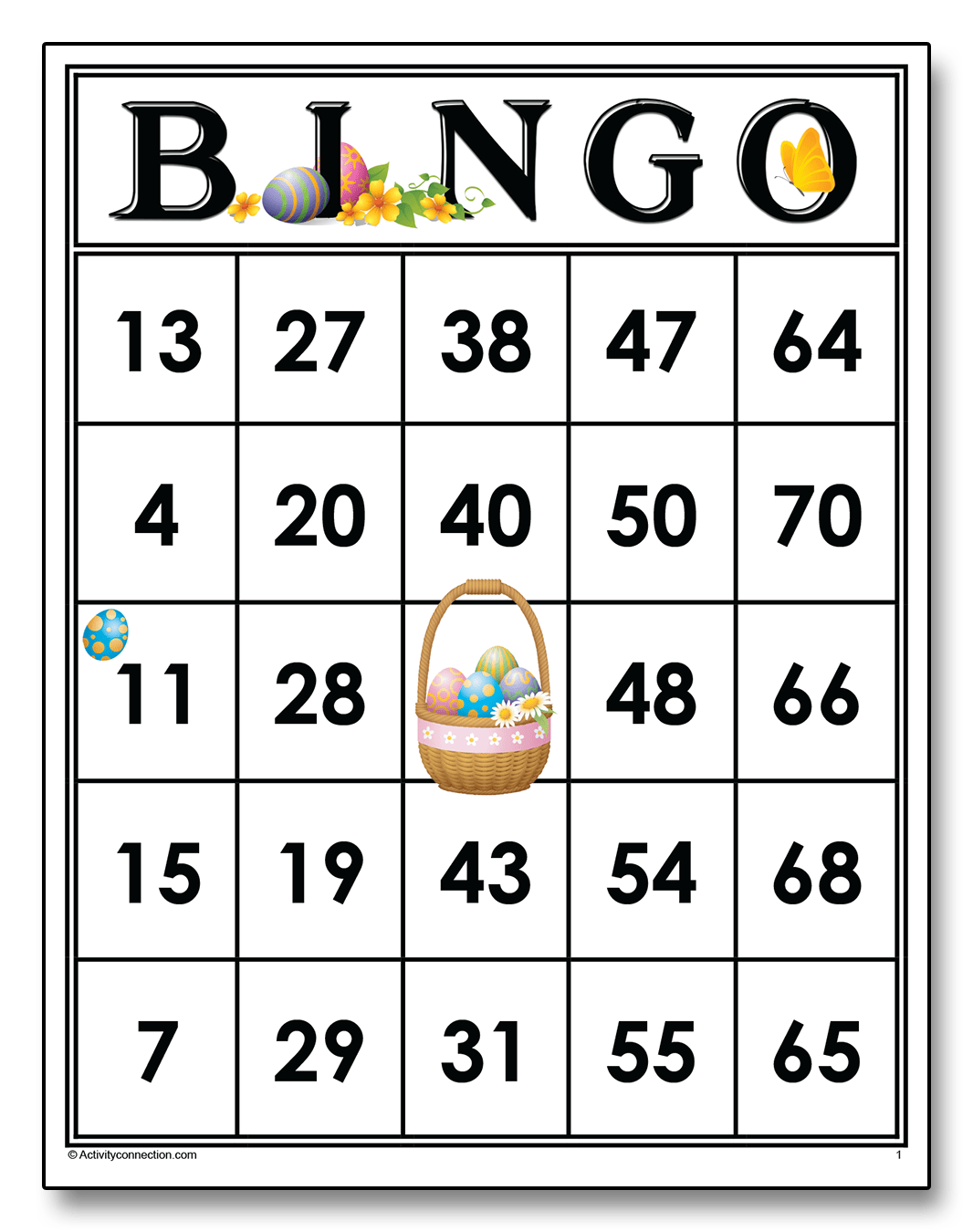 Easter Bingo Cards Marketplace