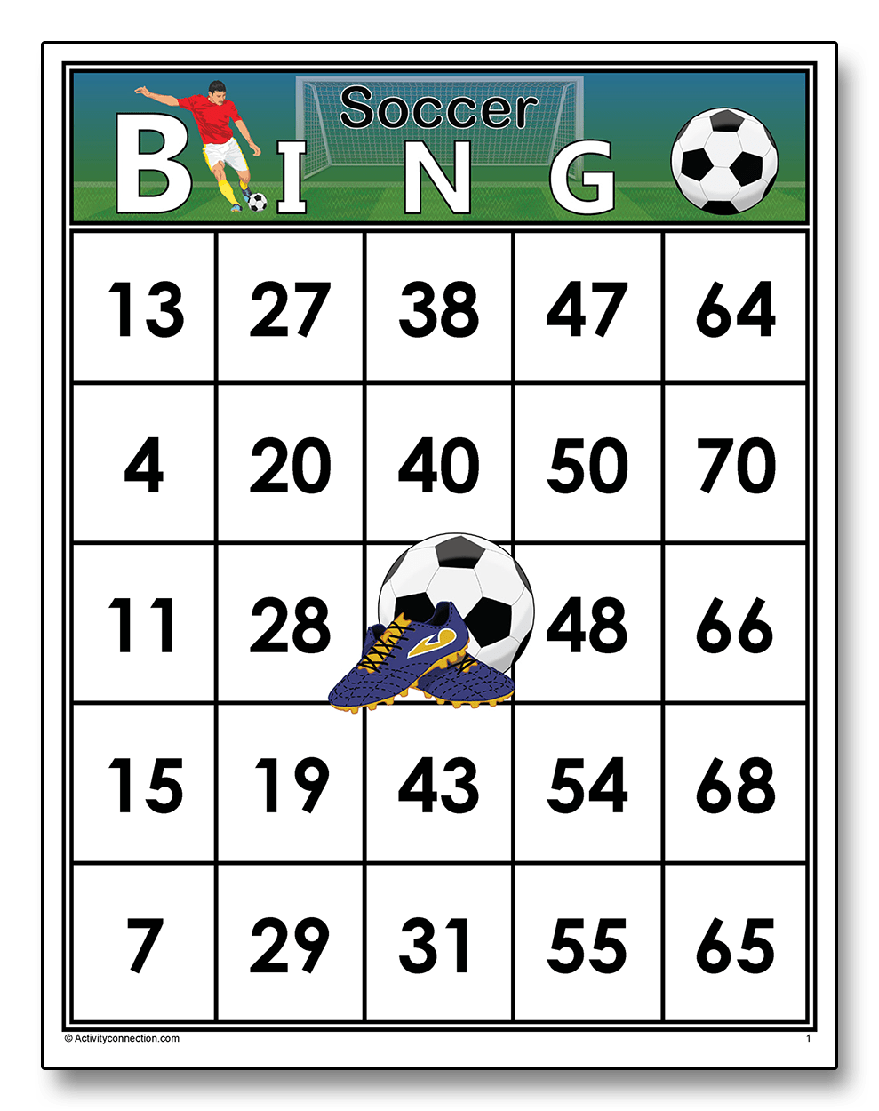 Soccer Bingo Cards (Printable) Marketplace