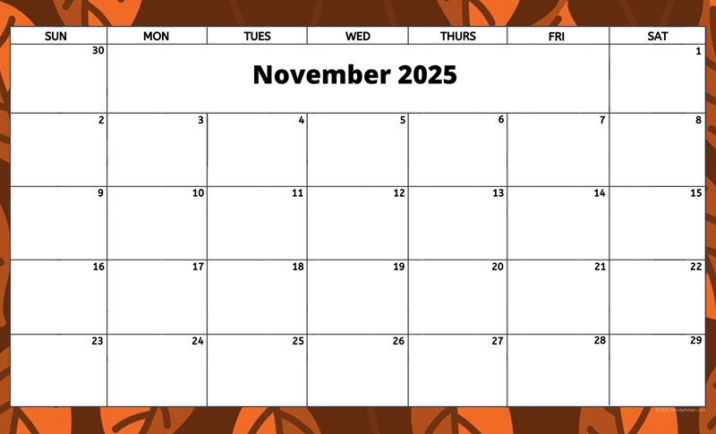 11 November 2025 (8.5x14) P8 Brown Leaves Activity Folder