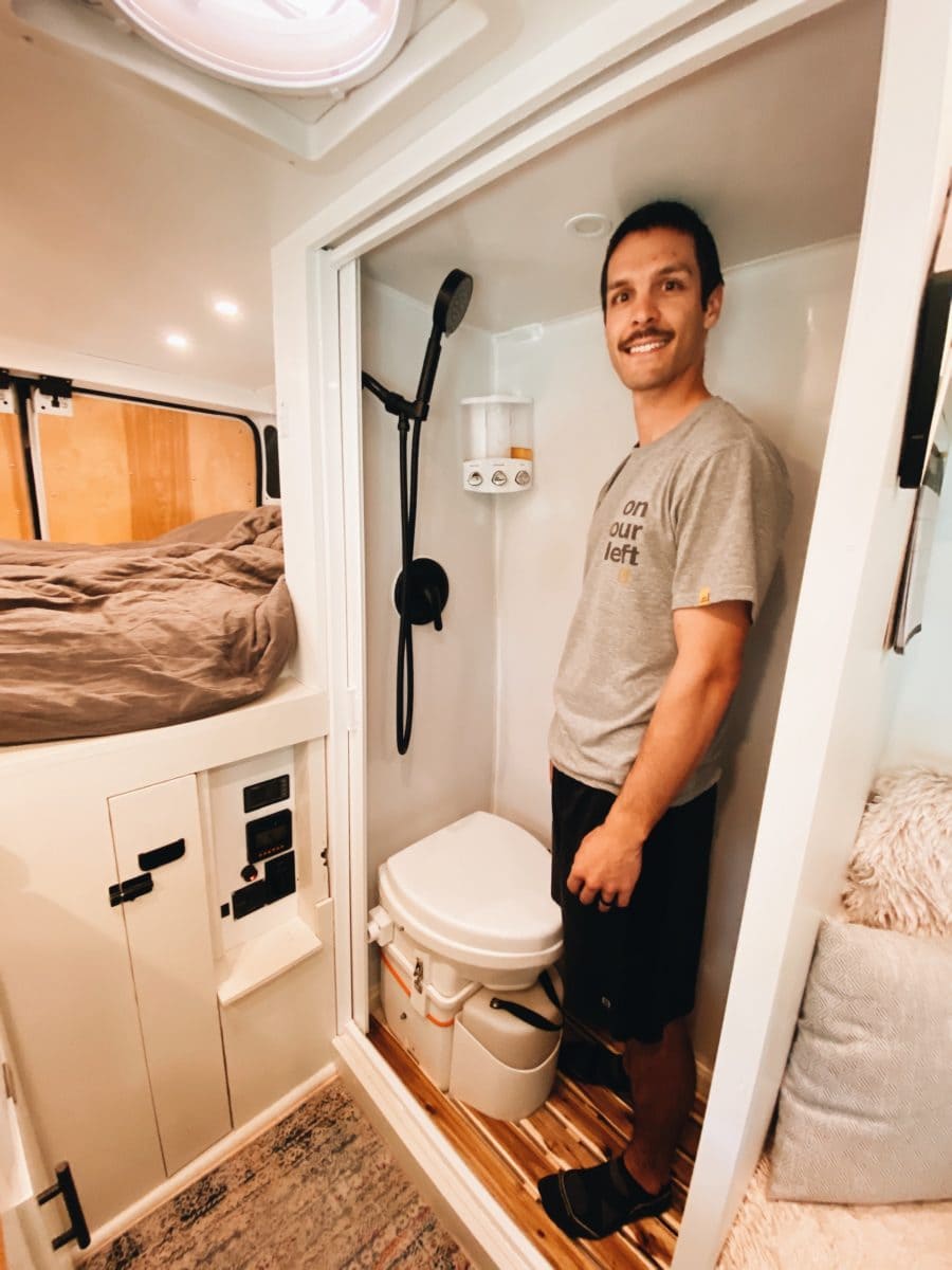BUILD GUIDE How to build a DIY Wet Bath + Shower in a Promaster Van