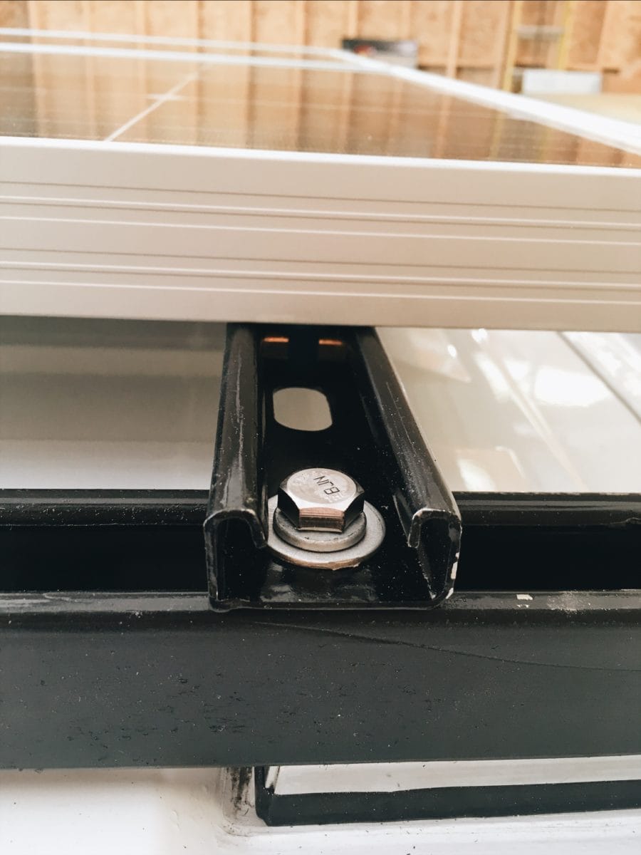DIY Unistrut Roof Rack for Solar Panels Ram Promaster Van Roof Rack