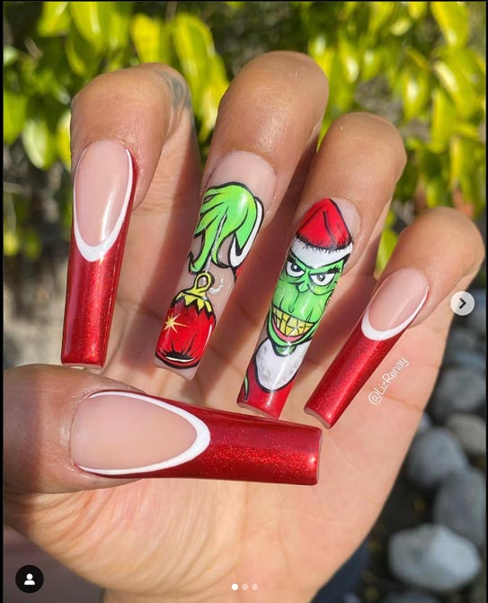 25 Simple Grinch Nails for a Festive Christmas Actually Arielle