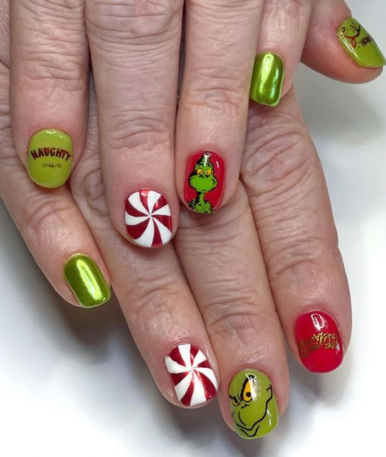 25 Simple Grinch Nails for a Festive Christmas Actually Arielle