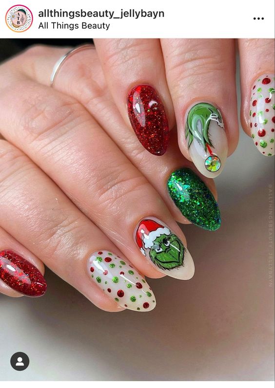 25 Simple Grinch Nails for a Festive Christmas Actually Arielle