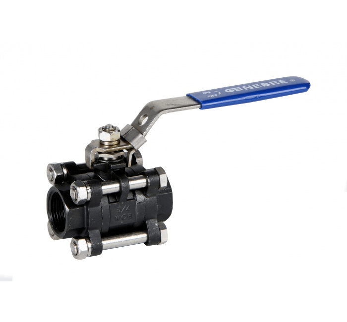 Lever Ball Valve 3 Piece Carbon Steel 2 Way AVS