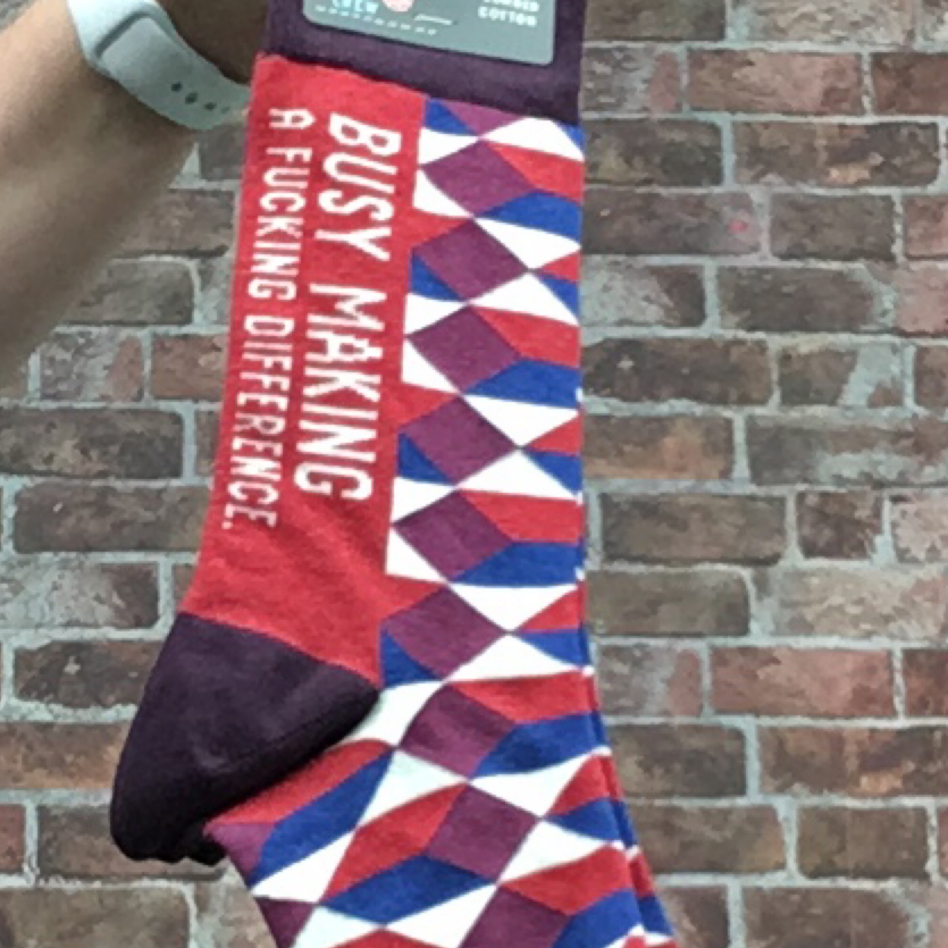 Making a Difference mens crew sock Act Your Age (or don't)