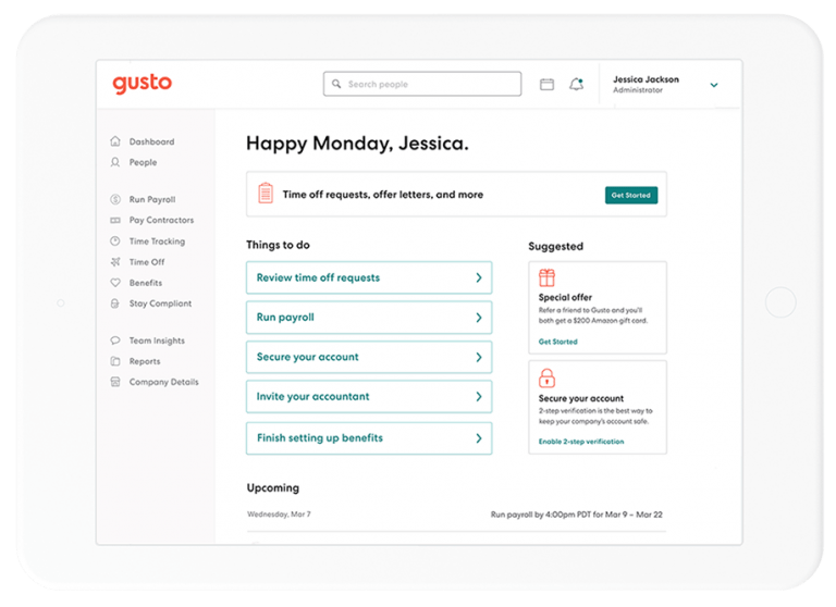 Gusto payroll, benefits, and HR services Acuity